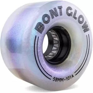 본트 글로우 라이트 업 LED 실내 롤러 스케이트 휠 ？ 58x32mm 101A 4팩 잼 셔플 리듬 스케이팅 (엔젤릭