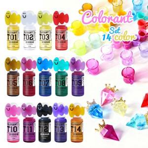 14색 에폭시 레진 페인트 UV 안료 농축액 착색용 염료 쥬얼리용