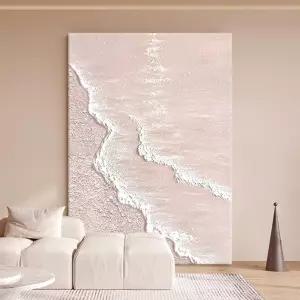 파스텔 액자 바다 풍경화 핑크 손그림 프레임 세트 인테리어 벽장식