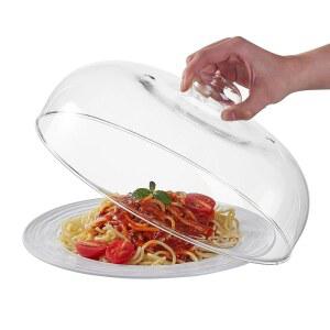 30 5CM 12인치 음식용 붕규산 유리 가드 전체 접시 가열용 전자레인지 커버 포함 서빙 조명 음식 스플래터 뚜껑 손잡이 플레이트