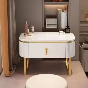 미니 화장대 좌식 거울 수납장 럭셔리 화이트 틈새가구 페페 서랍장