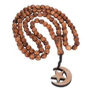 SANAD MISBAHA 예루살렘산 핸드메이드 타스비 이슬람 올리브 디크르 선물 99개 묵주 8MM 비즈 무슬림 시바 나무 꾸란 테스피 기도