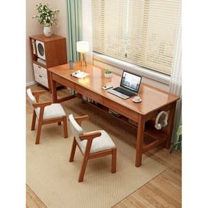 책상 2인용 데스크 게이밍 1600 컴퓨터 일자형 원목