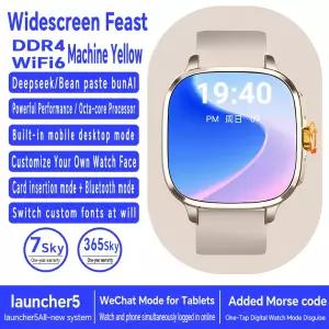 호환  S99 5G 풀 네트컴 스마트워치 안드로이드 13.0 2.4인치 AMOLED 스크린 900W 회전 카메라 GPS WiFi NF