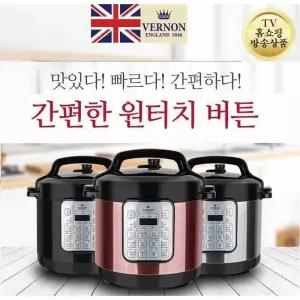 [TV홈쇼핑방송상품] 버논정품 대용량 멀티압력쿠커 다양한요리 찜/죽/잡곡/삼계탕/두유/볶음요리 WB-VE6000