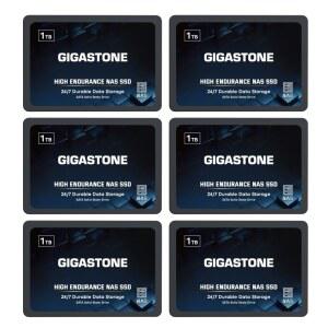 기 톤 NAS 인증 게임용 고내구성 1TB SSD(6팩) / PC 노트북 NAS SSD TLC 24/7 신뢰할 수 있는 2.5인치 SATA 내장 솔리드 스테이트 드라이브 RAID 데이터 스토리지 3.0