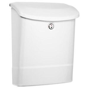 PARKSIDE 잠금 외부용 수직 우편함 포함 드롭 자물쇠 도금 스틸 아연 미디엄 화이트 금속 벽걸이 박스