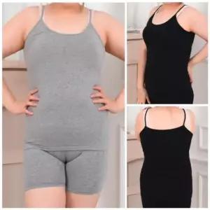 [라일리여성언더웨어] Rly 빅사이즈나시 여자끈나시 나시티셔츠 여성런닝 끈런