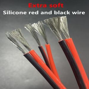 유연한 DIY LED 커넥터  구리 와이어 실리콘 고무 케이블 30 28 26 24 22 20 18 16 14 12 10 8 AWG 2 핀 5