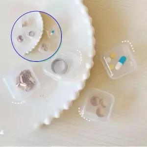 쌍문상회 깔끔한 휴대용 보관통 귀걸이 반수납 소품 투명