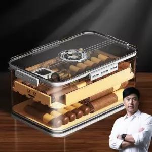 휴대용 휴미더 케이스 시가 보관함 여행 습도조절 나무 시가렛 입문