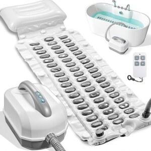 욕조 스파 매트 6가지 조절 리모컨 버블 가능한 미끄럼 디자인 마사지기 방지 설정이 휴대용 목욕 업그레이드된 및 가정