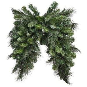 TENWATERLOO 48CM 크리스마스 에버그린 우편함 스웨그 인공 소나무