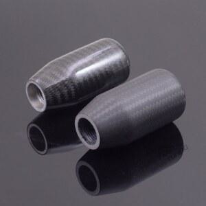 범용 탄소 섬유 레이싱 튜닝 스타일 자동차 변속 기어 노브 시프터 레버, 3 어댑터 포함, 무광 광택