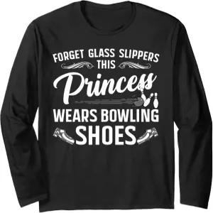 여자 볼링화 볼러 긴팔 티셔츠를 위한 재미있는 볼링 디자인