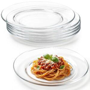 투명 유리 접시 6팩 구성 테이블 연출 용도 플레이트 샐러드 깔끔한 디저트