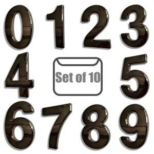 하우스 우편함 번호 3D 블랙 스티커 10개 주소 앞문 사무실 아파트용