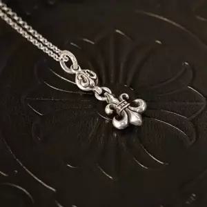 미국 S925 은 플뢰르 앤 볼 참 목걸이 크롬 하트 및 AG 영감 326853342691