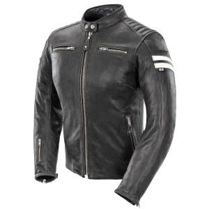 JOE ROCKET 1436 1004 클래식 가죽 재킷 블랙 화이트 여성용 라지 오토바이 92