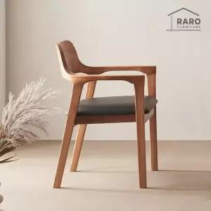 라로퍼니처 발렌시 참죽나무 원목 식탁 의자 카페 인테리어 체어 2개