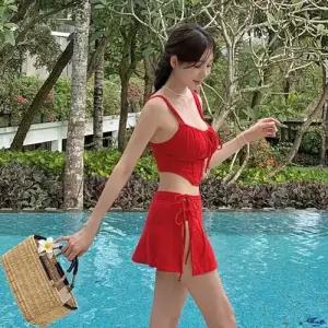 수피 치마 여성 바캉스룩 바캉스 분리형 슬림핏 세트 수영복 비치웨어 하이웨스트 솔리드 3종 JEN1