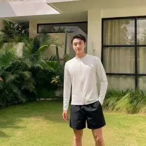 수피 여자 남자 바지 비치웨어 바캉스룩 자외선 차단 래시가드 비키니 긴팔 럭셔리 커플 세트 수영복 JEN1