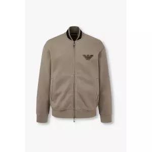 [엠포리오아르마니] 벨벳 엠보 로고 패치 저지 자켓 다크 153726098