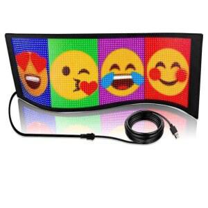 플랜카드 휴대용 풀컬러 LED 러닝 48CM 스크린 데스크탑