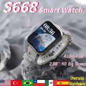 호환  S668 스마트 워치 안드로이드 11.0 OS 2.64인치 대형 화면 MTK6739 500만 화소 카메라 1200mAh 배터