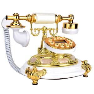 전화기 엔틱 유럽풍 단일 호텔 재봉틀 A타입 집전화기 장식 기계식 다이얼 A형 레드우드