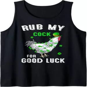 행운을 위해 내 콕을 문지르세요 웃긴 세인트 패트릭스 데이 코스튬 탱크탑