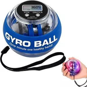 JWKPA 토크 볼 핸드 운동기 카운터 컴팩트 및 휴대용 자동 시동 컬러풀 조명을 갖춘 자이로 손목 피트니스