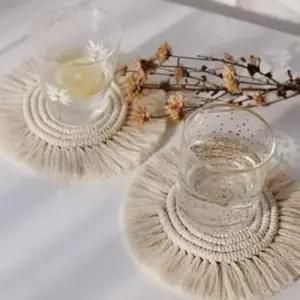 코스터세트 코튼 로프 컵 실리콘 종이 천티코스터 유리컵 받침