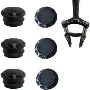 SquEqu 6팩 자전거 서스펜션 포크 캡 고무 먼지 커버 ID 19mm 보호 플러그 어깨 상단 팁 프론트 전기 오일