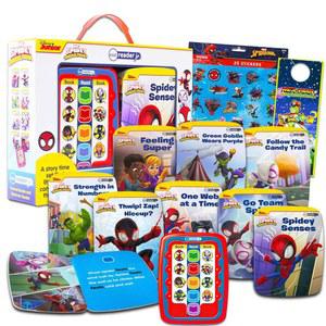 Spidey and His Amazing Friends Me Reader 전자 리더 8권 번들 - 용 스파이더 북, 스파이더맨, 마일스 모랄레스 등이 특징인 를 위한 스티커 포함 | Marvel 스파이더맨 학습 장난감