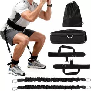 COSYOO 수직 점프 트레이너 다리 근력 저항 벨트 훈련 장비 농구 배구 축구 테니스 스쿼트 및 민첩성