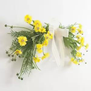 코스모스 조화 가랜드 네츄럴 70cm 4컬러 인테리어 꽃 벽장식 벽걸이 현관 문 꾸미기