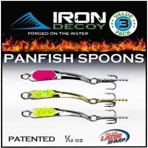 언 데코이 스푼 낚시 미끼 송어 월레이 배스 연어 파이크 얼음 트롤링 진동 키트용 3팩 다종 금속