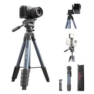 ULANZI TT39 카메라 삼각대 조절 브이로그 녹화 높이 61인치 비디오 포함 여행 휴대전화 가방 기능 DSLR용 수직 휴대폰 경량 홀더 수평 스탠드 전환 가능