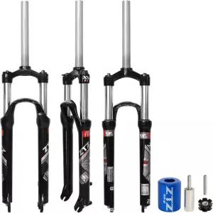 오버허브 26/27.5/29 인치 MTB 서스펜션 포크 여행용 120mm 28.6mm 스트레이트 튜브 QR 9mm 100mm 간격