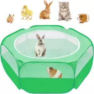 아마쿤프트 작은 동물 팝업 플레이펜(메쉬 커버 포함) 47인치 x 23.6인치 15인치 치킨 브루더 박스