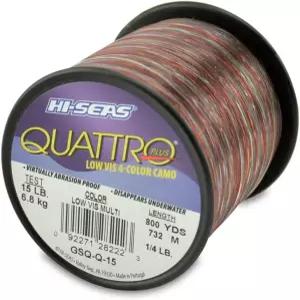 하이씨즈 콰트로 모노필라멘트 낚싯줄 - 로우비스 4 컬러 카모 강력하고 내구성이 뛰어난 성능의 소금물