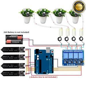 자동 관개 시스템 자체 급수 DIY 키트 정원 온실 꽃 워터 펌프 Arduino Nano 용 토양 수분 센서