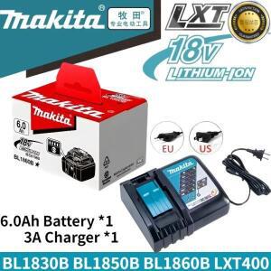 마키타 18V 6.0Ah 배터리 충전기 세트 전동 공구 DDF487 DTW700 GBA404 DUC150Z DHR183Z용