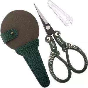 YUGUOM 빈티지 공예 가위 케이스 바늘 공예용 날카로운 재봉 크로스 스티치 실 작은 스니핑 디테일