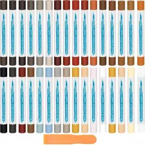 앵글카이 32PCS 가구 수리 키트 컬러풀 우드 필러 스틱 바닥 스크래치 수리용 나무 왁스