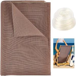 OLYCRAFT 59인치 와이드 슬링 의자 교체용 원단 36인치 길이 접이식 라운지 수리용 천 DIY 교체 키트 7.5m