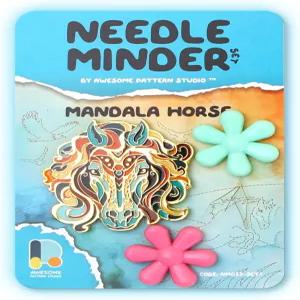 멋진 패턴 스튜디오 니들 마인더 세트 - 만다라 말 자기 + 스레드 2개. 크로스 스티치 자수 및 공예용