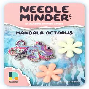 멋진 패턴 스튜디오 니들 마인더 세트 - 만다라 옥토퍼스 마그네틱 + 스레드 2개. 크로스 스티치 자수 및