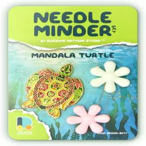 멋진 패턴 스튜디오 니들 마인더 세트 - 만다라 터틀 마그네틱 + 스레드 2개. 크로스 스티치 자수 및